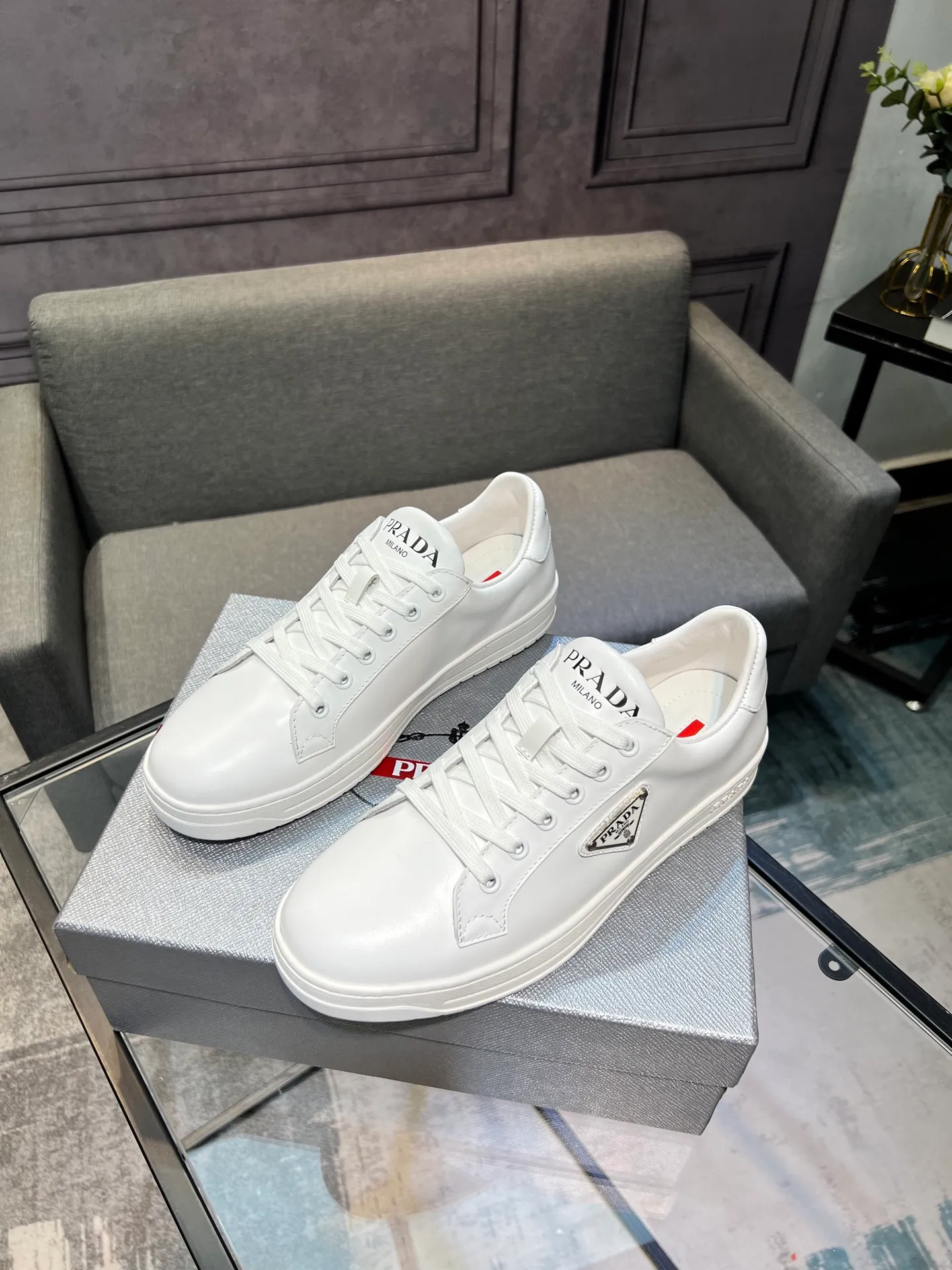 Men's shoes 💰540 [PRADA] Men's shoes are popular in the counter, official website synchronization, 1 high-quality shipment ✔️ Original frosted cowhide + cowhide lining, 1🆚1 replica, original sole, 38-45 (45 customized, non-refundable)